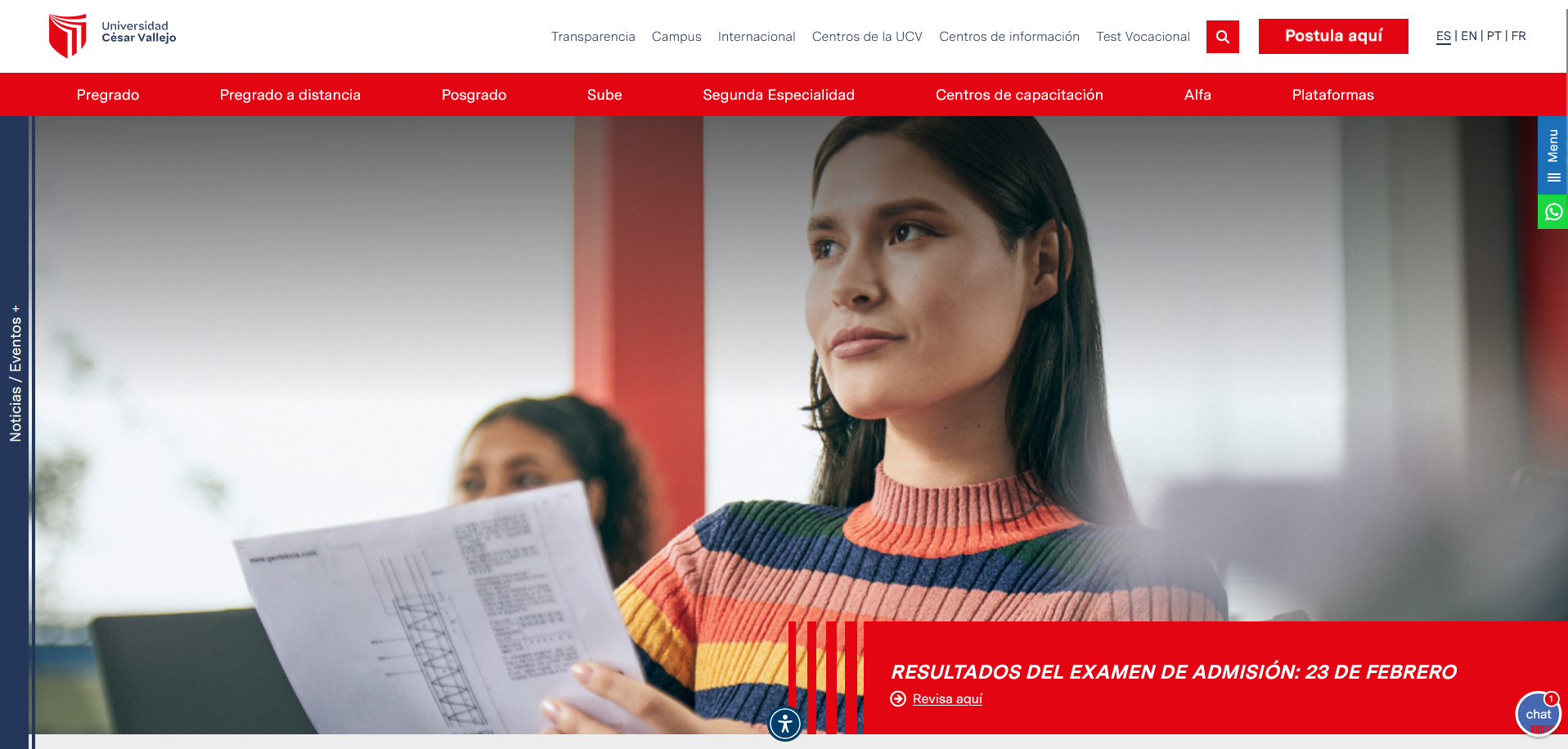 Portal Web Universidad César Vallejo